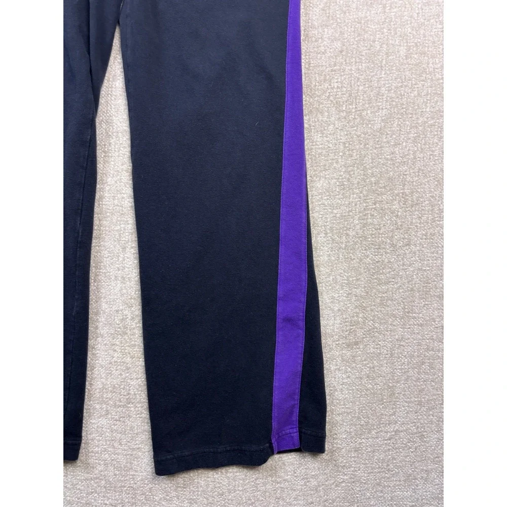 Y2K Nike The Athletic Dept Womens XL Black Purple Side Stripe Sweatpants Joggers